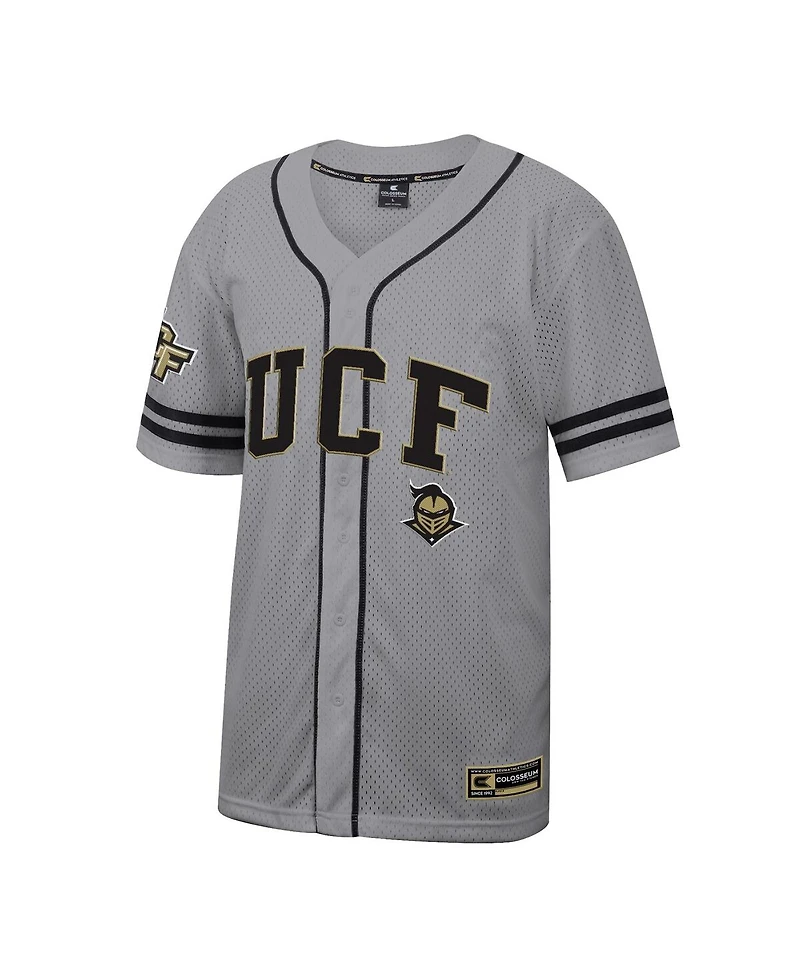 Colosseum Men's Gray Ucf Knights Free Spirited Baseball Jersey