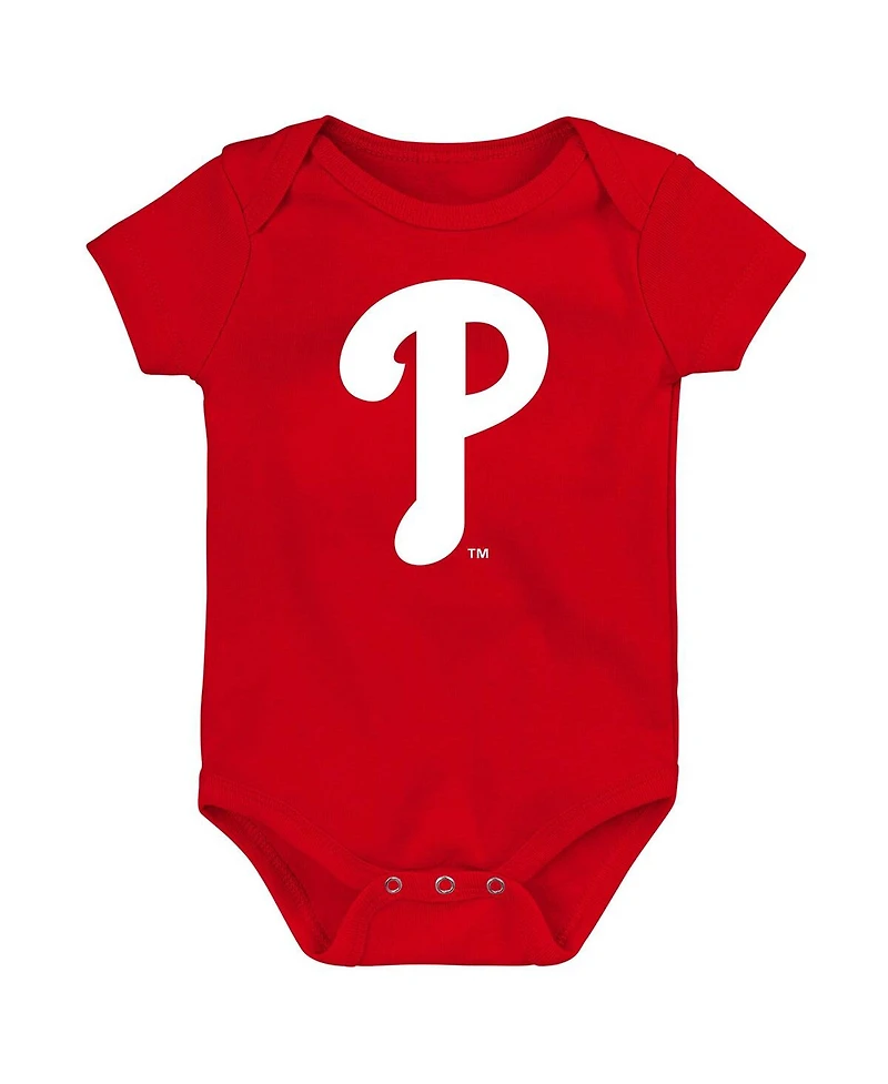 Outerstuff Baby Boys and Girls Philadelphia Phillies Slide Home 3-Pack Bodysuit Set