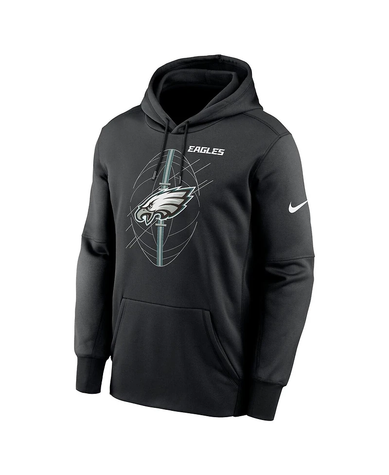 Nike Men's Black Philadelphia Eagles Performance Fleece Pullover Hoodie