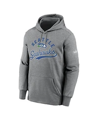 Nike Men's Heather Gray Seattle Seahawks Performance Fleece Pullover Hoodie