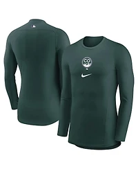 Nike Men's Green Colorado Rockies City Connect Base Layer Raglan Long Sleeve Performance T-Shirt
