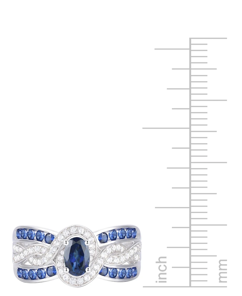 Emerald (3/8 ct. t.w.) & Diamond (1/4 Multirow Swirl Ring 14k Gold (Also Ruby Sapphire)