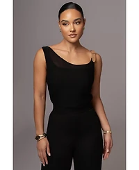 Jluxlabel Women's Shanti Faux Buckle Top