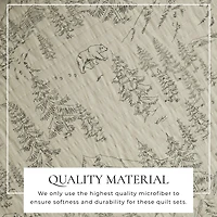 Linery & Co. Lodge Printed Microfiber Quilt Set with Shams