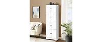 Bathroom standing storage cabinet with 3 drawers and 1 door-White