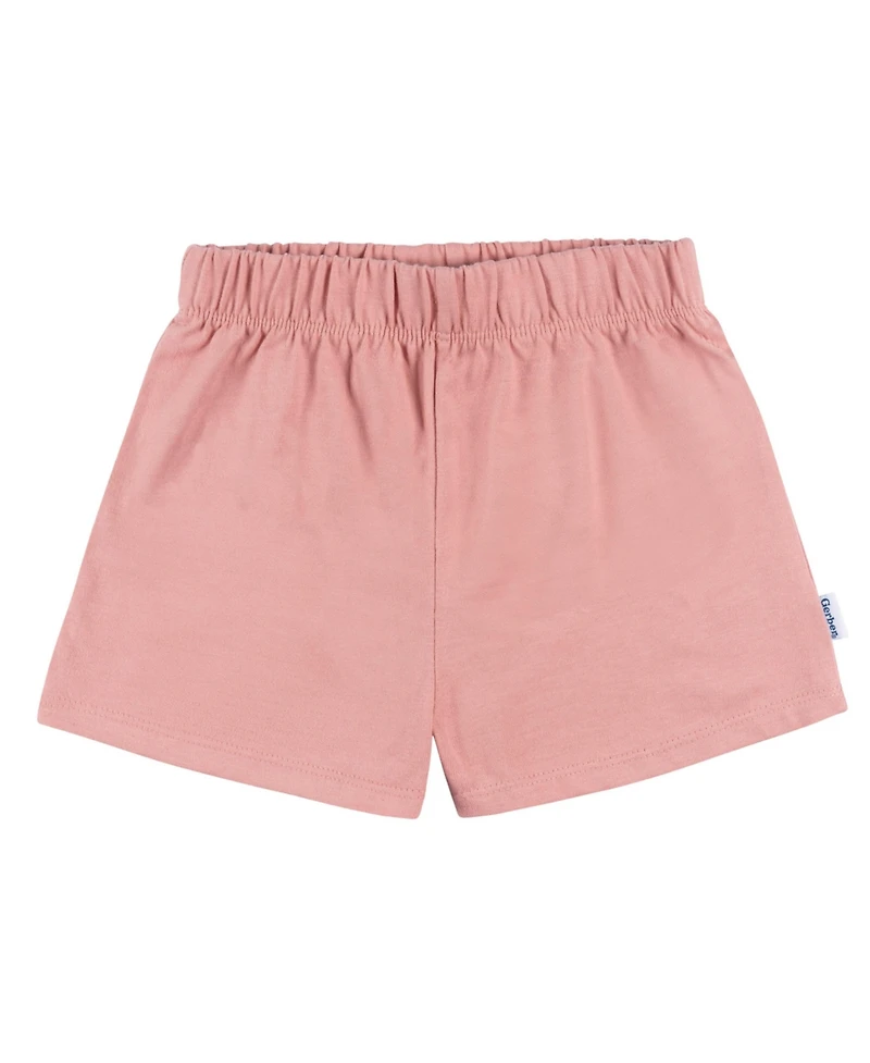 Gerber Toddler Girls Coordinating Shirts and Short Set