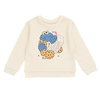Sesame Street Toddler Boys Cookie Monster Waffle Knit Pullover Sweatshirt and Jogger Pants Outfit Set