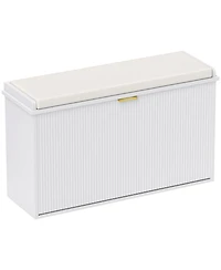 Homcom Shoe Bench with Padded Seat and Flip-Drawer for 8 Pairs,