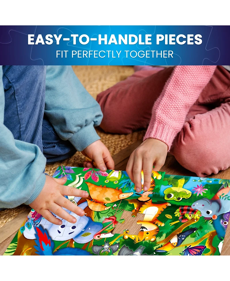 Quokka 4 x 60 Piece Puzzles for Kids Ages 4-6 – Glow-in-The-Dark Puzzles