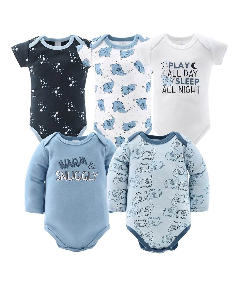 The Peanutshell Baby Boys Layette Gift Set Elephant Blue, 30 Piece