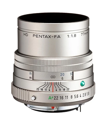 Pentax Pentax Hd 77mmF1.8 Limited Silver Limited Medium telephoto Prime Lens, High-Performance Hd Coating, Round Diaphragm (27890)