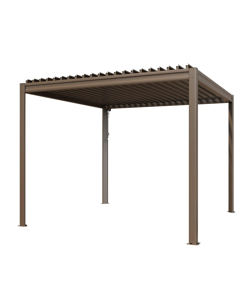 Mondawe 10x10FT Louvered Pergola Outdoor Aluminum