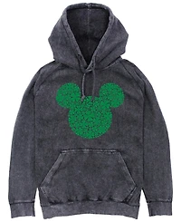 Mickey Classic Men's Clover Fill Hoodie Fleece Pullover Sweatshirt