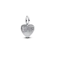 Pandora Sterling Silver Engravable Love Heart Dangle Charms