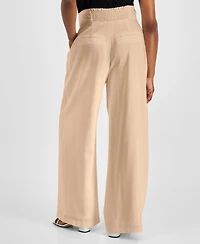 Bar Iii Petite High Rise Pleat-Front Wide Leg Pants, Created for Macy's