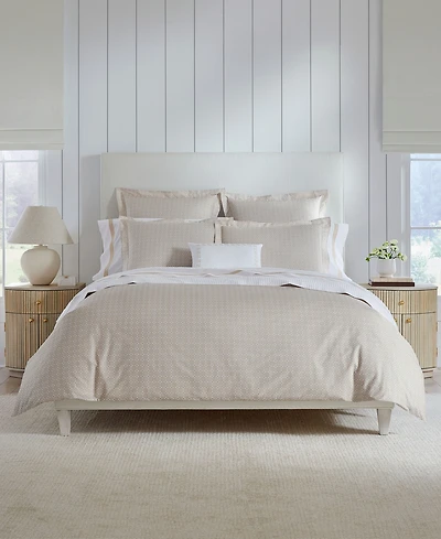 Sferra Sassetta Geometric Design Duvet Cover, Full/Queen