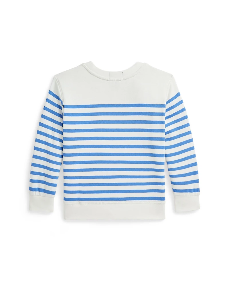 Polo Ralph Lauren Toddler and Little Boys Polo Bear Striped Fleece Sweatshirt