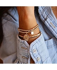 Non-Tarnishing 3mm Gold Filled Ball and Star of David Charm