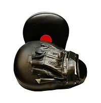 Amber Fight Gear Genuine Leather Extreme Curved Target Focus Punching Mitts for Mma, Kickboxing, Muay Thai Martial Arts Sparring with Wrist Support