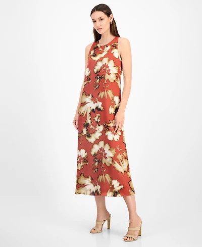 Anne Klein Women's Printed Sleeveless Midi Dress