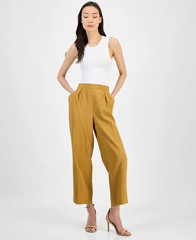 Anne Klein Women's Pull-On Wide-Leg Ankle Pants