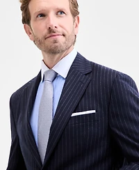 Michael Kors Men's Classic Fit Wool-Blend Pinstripe Suit Separate Jacket