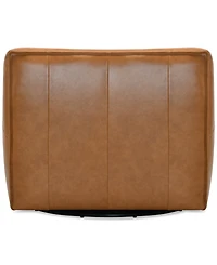 Glympton 44" Leather Swivel Chair, Exclusively at Macy's