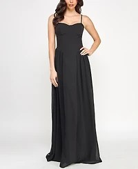 Seni & Cade Juniors' Sweetheart-Neck Sleeveless Gown