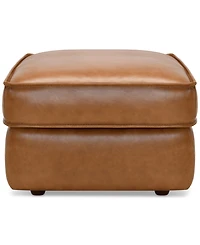 Glympton 26" Leather Ottoman, Exclusively at Macy's