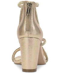 Jessica Simpson Women's Shiny Rhinestone Block-Heel Dress Sandals
