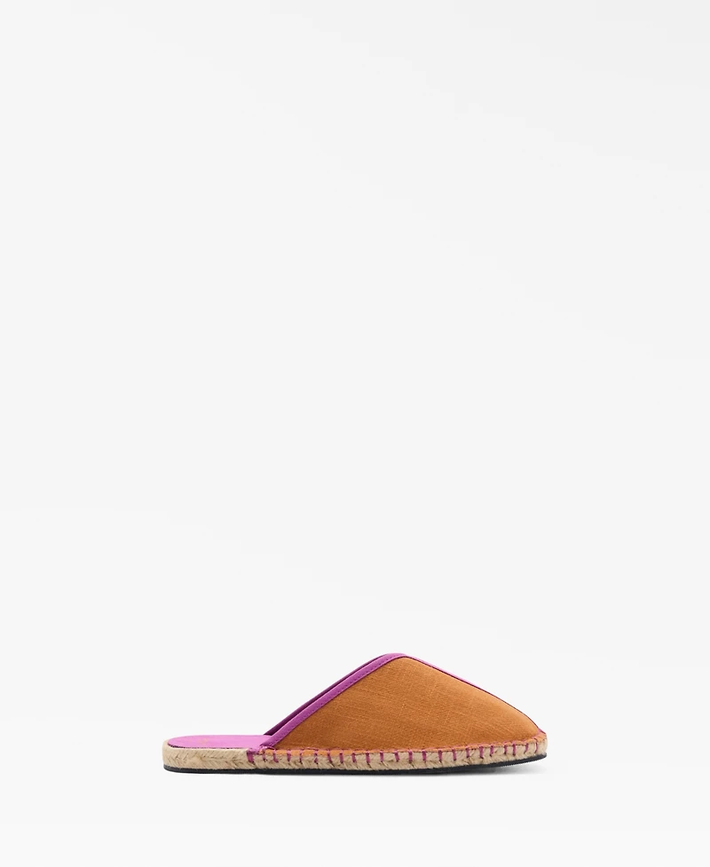 Mango Women's Contrast Stitch Espadrille Slip-Ons