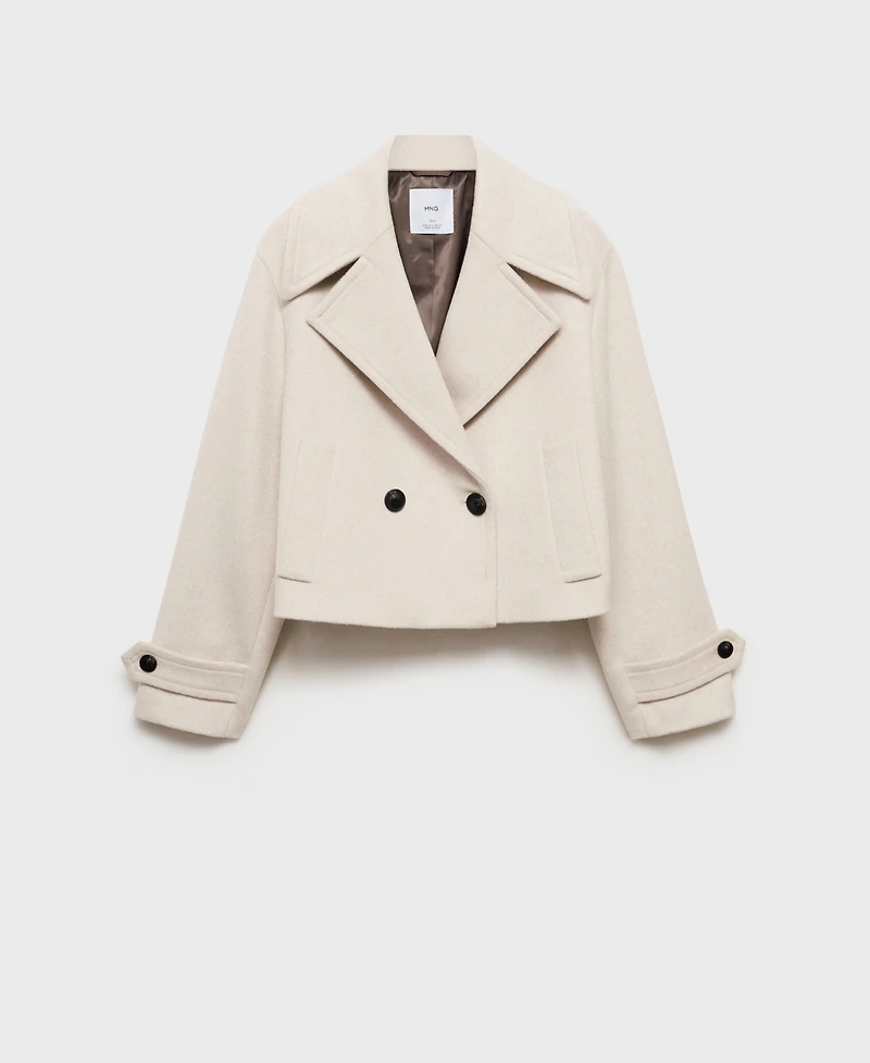 Mango Women's Maxi Lapels Wool Blend Blazer