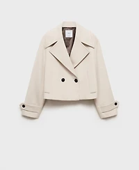 Mango Women's Maxi Lapels Wool Blend Blazer