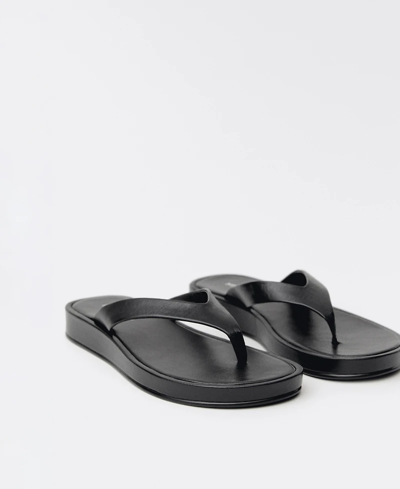Mango Women's Leather Straps Sandals
