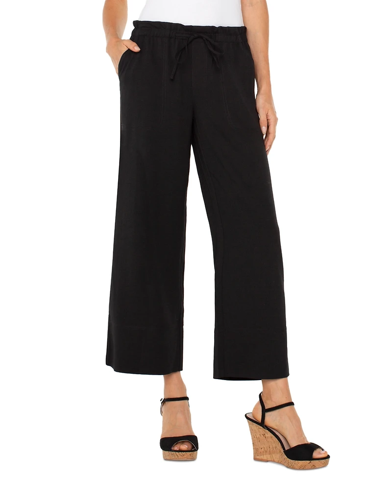 Liverpool Los Angeles Women's Pull-on Wide-Leg Crop Pants