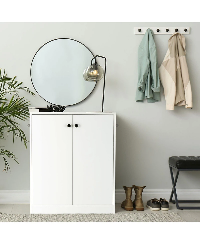 2 Door Storage Base Cabinet with 3-Tier Shelf