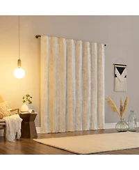 Pedra Paisley Embroidery 100% Blackout Back Tab Curtain Panel