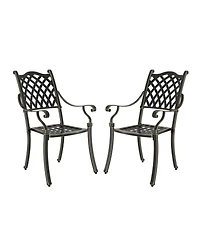 Mondawe Outdoor Cast Aluminum Dining Armchair