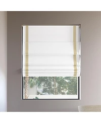 Olander Black Ribbon Border 100% Blackout Cordless Roman Shade