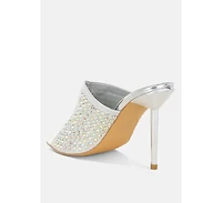Farasha Ab Rhinestone Slip-On Stiletto Heels