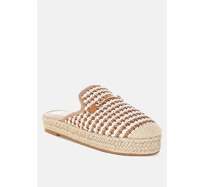 Himari Raffia Slip-On Mules