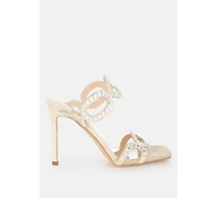 Romashka Cut Out Detail Stiletto Heel Sandals