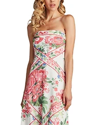 Tadashi Shoji Women's Brette Floral Print Tassel Fringe Midi Dress