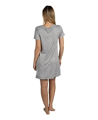 Tahari Women's 2-Pack V-Neck Short Sleeve Nightshirts