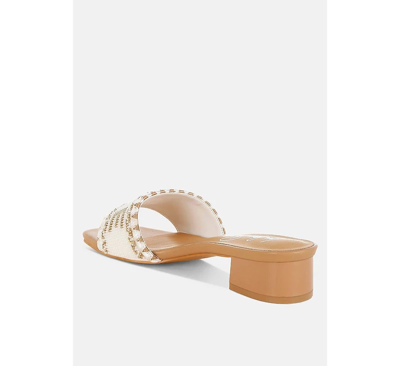 Vacay Babe Lake Como Beaded Slip-On Heels