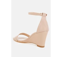 Pobora Genuine Leather Slim Wedge Heel Sandals