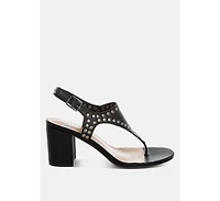 Nerina Studded Genuine Leather Sandals