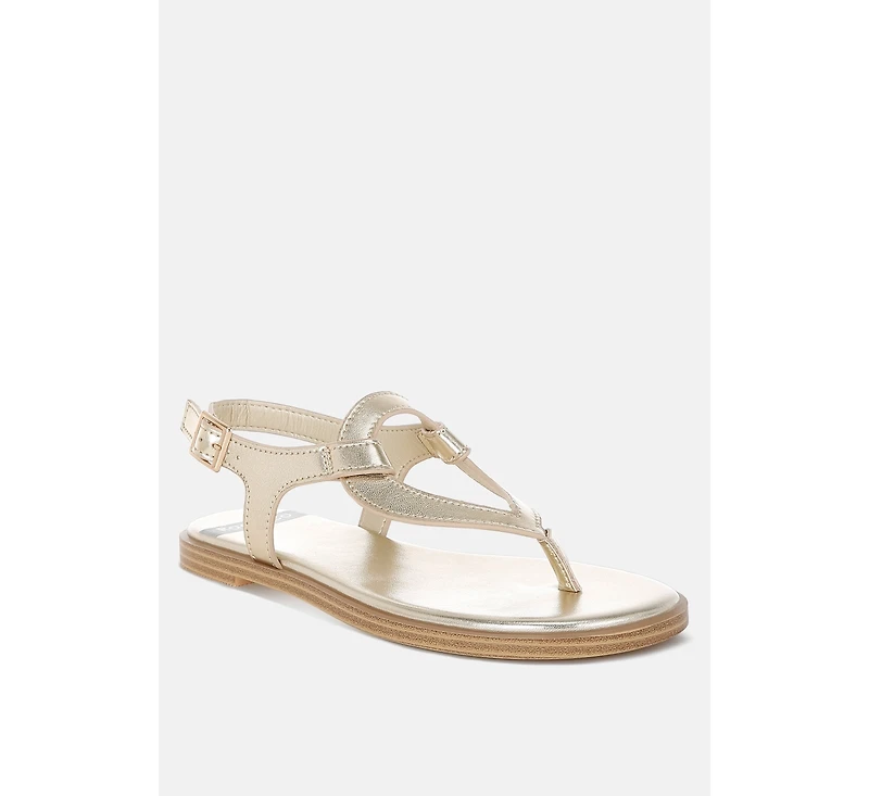 Zorad Metallic Genuine Leather Flats