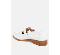 Swenson Patent Pleather Mary Jane Loafers Women