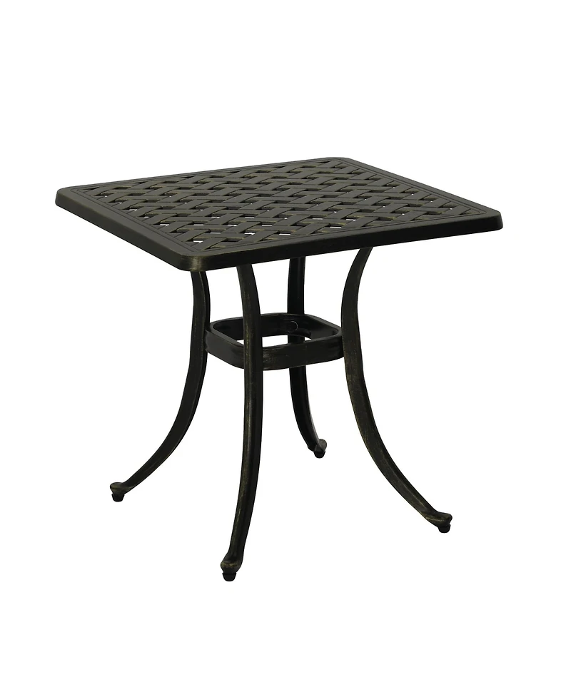 Mondawe Outdoor Cast Aluminum Square Dining Table